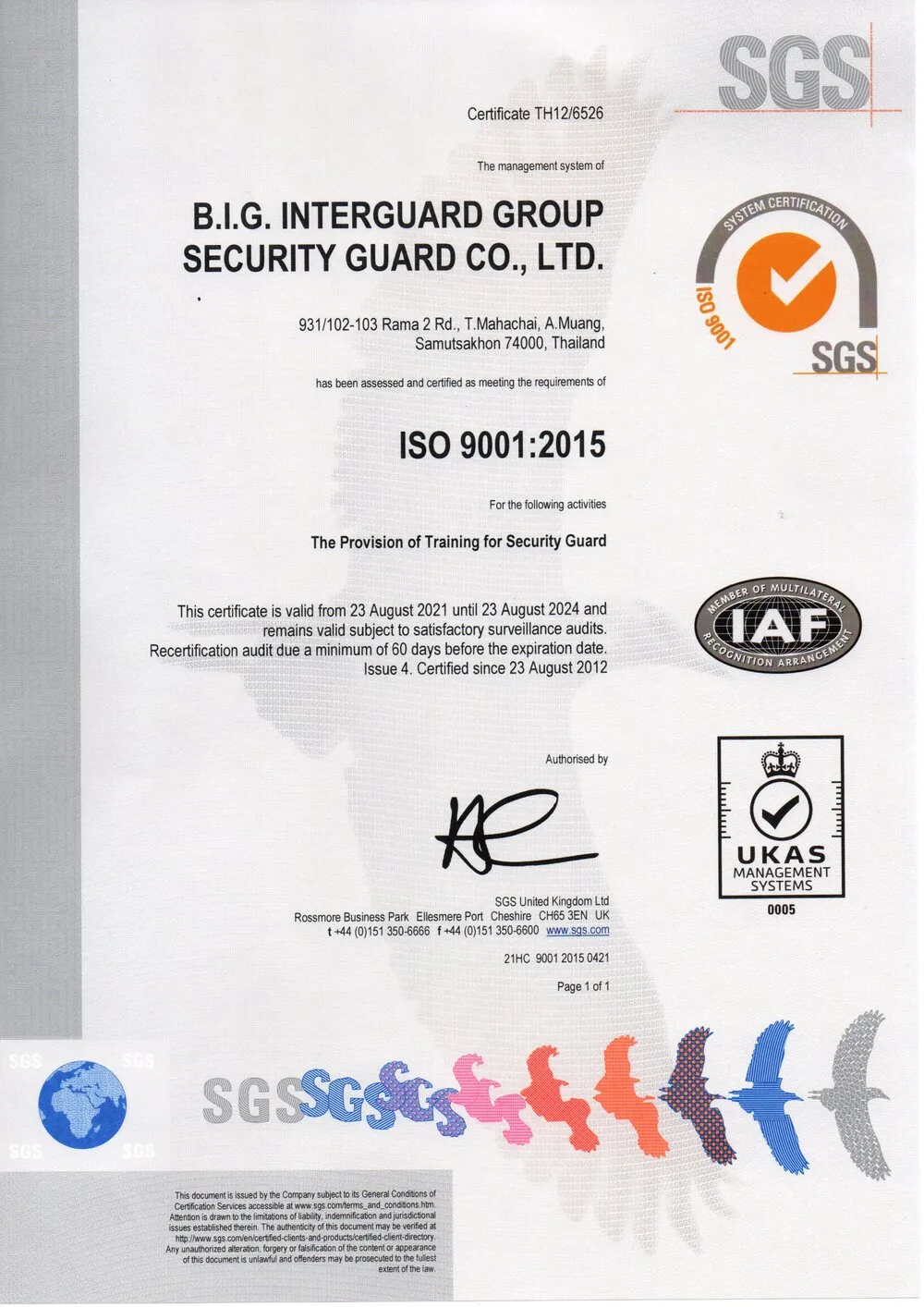 certificate-SGS